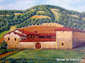 Photo d'une peinture représentant la ferme