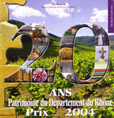 couverture ouvrage "20 ans Patrimoine du département du Rhône 2004"